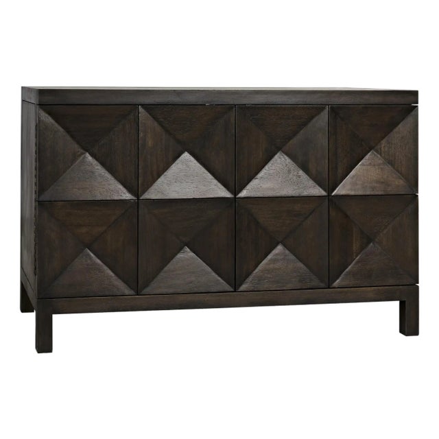 Quadrant 2 Door Sideboard, Ebony Walnut For Sale