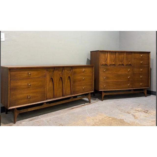An iconic Broyhill Brasilia triple dresser from the highly sought-after Brasilia collection. Known for its sculptural...