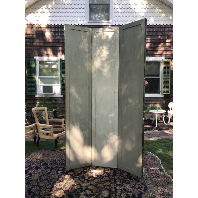 Mid-Century Modern Three Paneled Mirrored Screen For Sale - Image 10 of 11