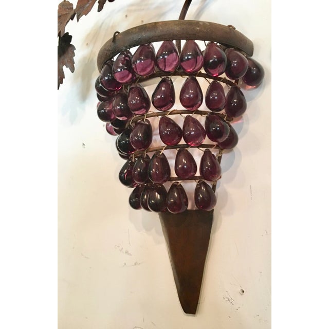 Italian Glass and Metal Grape Wall Art For Sale - Image 10 of 13
