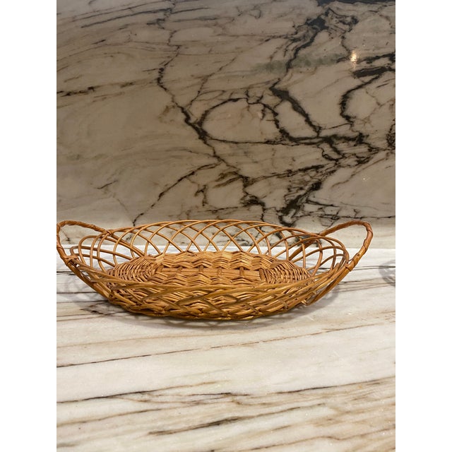French Rattan Bread Baskets, Pair Chairish