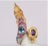 Mid-Century Modern 1990s Sterling Gold, Ruby, Amethyst & Emerald Gemstone D Dragon Ring Size 9 For Sale - Image 3 of 7