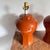 Mid Century Modern Terra Cotta Colored Ceramic Table Lamps- A Pair For Sale - Image 11 of 12