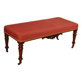 19th Century Mahogany Bench, England For Sale