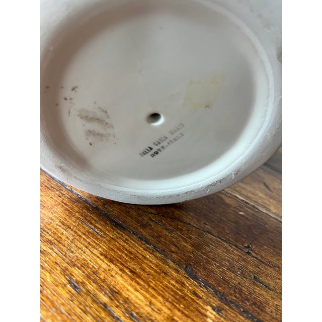 1980s Dalla Gassa, Mario Nove, Italy Ceramic Pedestal Bowl For Sale - Image 10 of 10