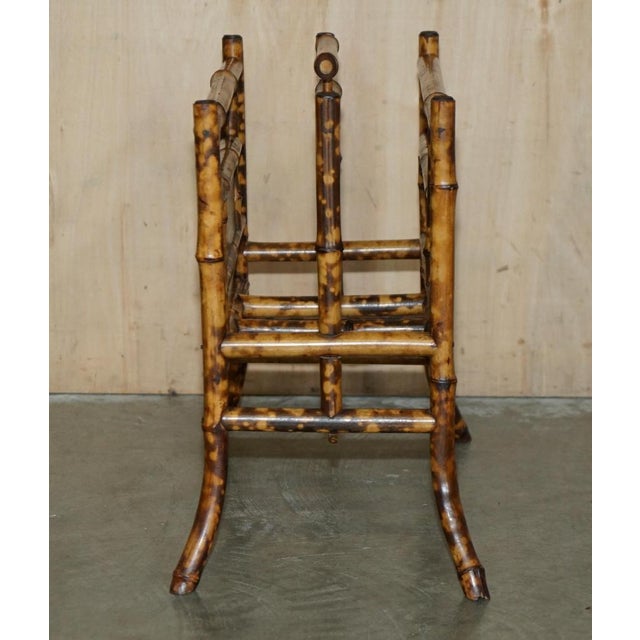 Movement Bamboo Carved Chinese Magazine Paper Rack, 1880s For Sale - Image 14 of 18