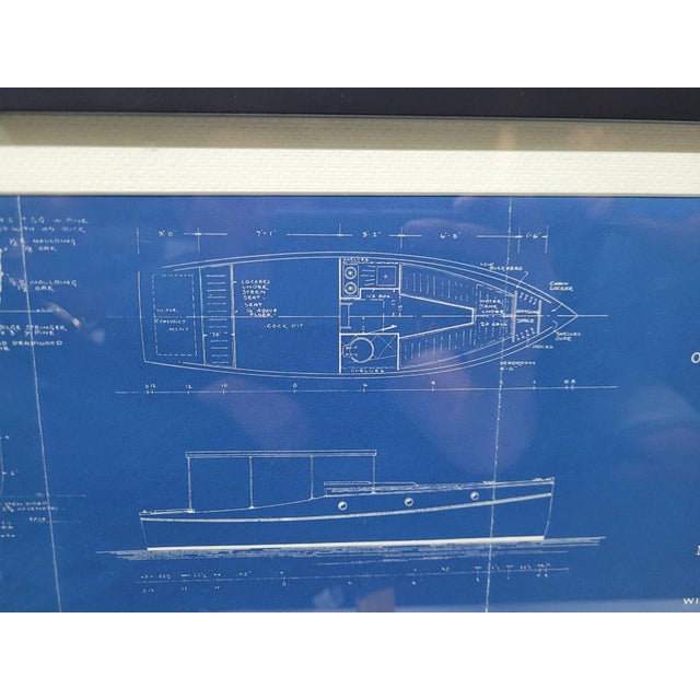 Blue Boat Blueprint of the "Elcarujo" from Motor Boating Publications For Sale - Image 8 of 12