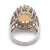 Vintage Cabochon Cut Opal Diamond 14k White Gold Cluster Ring, Size 6.5 For Sale In Los Angeles - Image 6 of 6