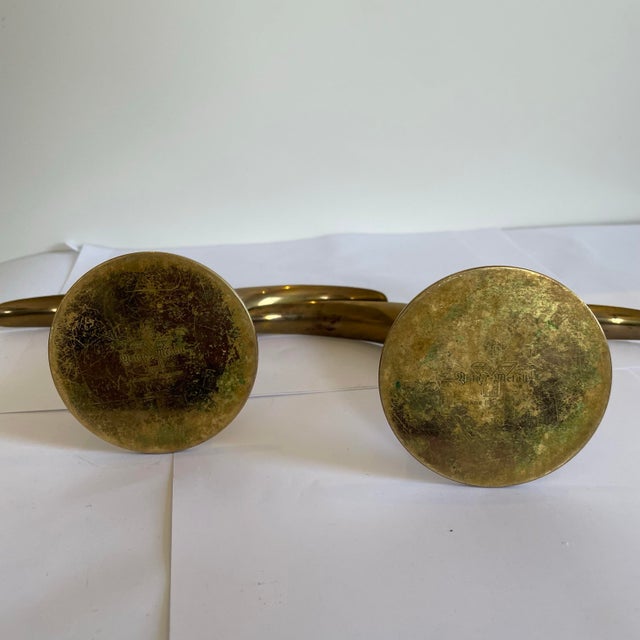 Vintage 1940’s Liljan Lilly Candle Holders Ahlenius Bjork Ystad Metal - a Pair For Sale In New York - Image 6 of 8