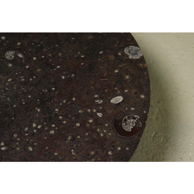 Vintage Fossil Stone and Steel Coffee Table from Metaform, 1970s For Sale - Image 9 of 10