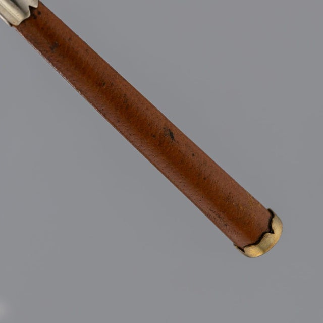 Antique 20th Century English Silver & Leather Magnifying Glass For Sale - Image 10 of 13