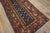 Late 19th Century 1890s Blue Navy Geometric Antique Caucasian Talish Rug 3'8" X 9'4" Handknotted Wool Carpet For Sale - Image 5 of 17