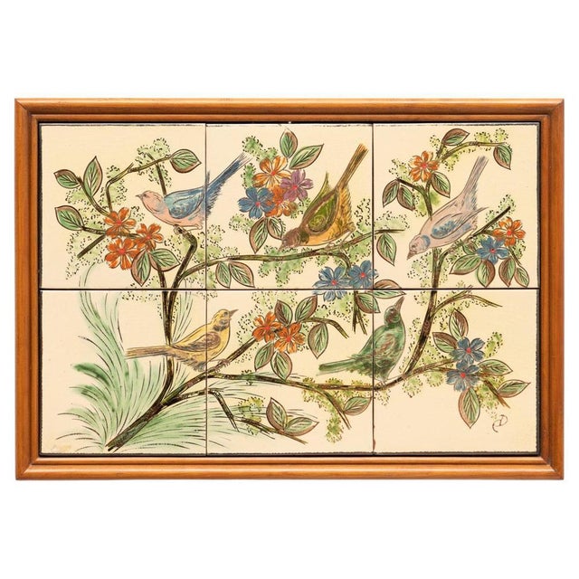Beige Hand-Painted Ceramic Artwork by Diaz Costa, 1960s For Sale - Image 8 of 8
