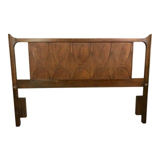 Oscar Niemeyer for Brasilia Broyhill Walnut Queen/Full Headboard For Sale