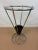 Chrome plated Art Deco umbrella stand with a conical shape stand with a black metal drop tray.