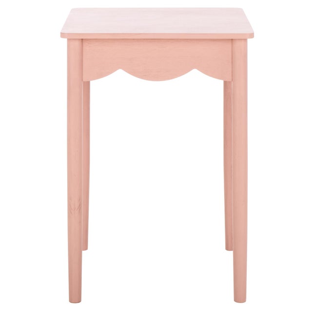 Wood Paislyn Accent Table in Pink For Sale - Image 7 of 7