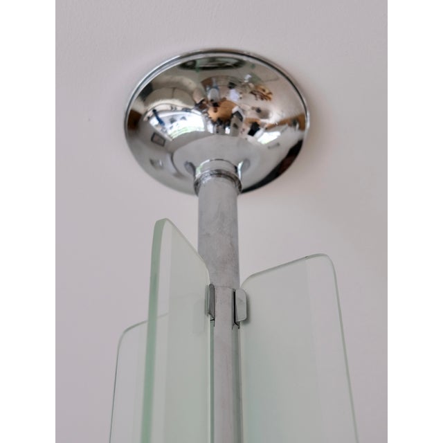 Art Deco Ceiling Lamp with Thick Glass Plate, 1930s For Sale - Image 3 of 12