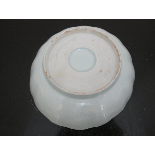 Japanese Japanese Blue & White Porcelain Hand Painted Bunny Rabbit Rice Noodle Bowl For Sale - Image 3 of 3