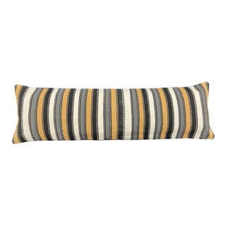 Turkish Hemp Pillow Cushion Natural Beige Brown Cushion Cover 14"x45" For Sale