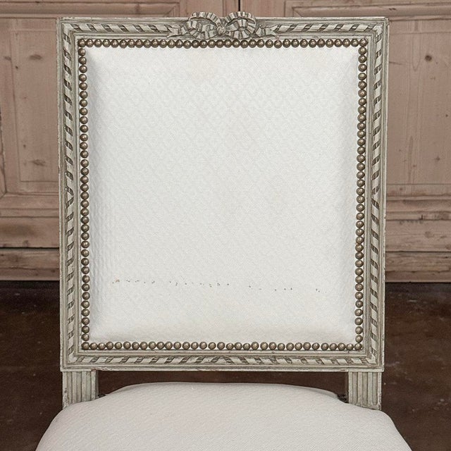 Pair of French 19th Century Louis XVI Painted Chairs For Sale - Image 15 of 18