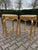 1970s 1970 French Louis XVI Gold Beech Marble Side Tables - Pair of 2 PCS For Sale - Image 5 of 11
