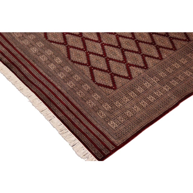 1980s 1980s Vintage Bokhara Brown Wool Rug -10′ × 12′ For Sale - Image 5 of 10