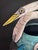 Figurative Vintage Designer Raku Pottery Vase With Birds For Sale - Image 3 of 11