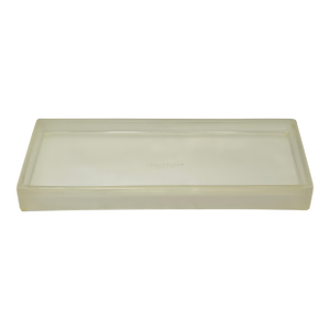 Waterworks Frosted Glass Vanity Tray With Raised Edge