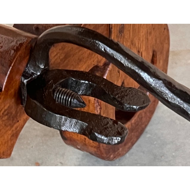 19th Century Ebonized Baroque Spanish Side Table With Lyre Legs For Sale - Image 10 of 10