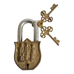 Vintage Brass India Krishna Lock