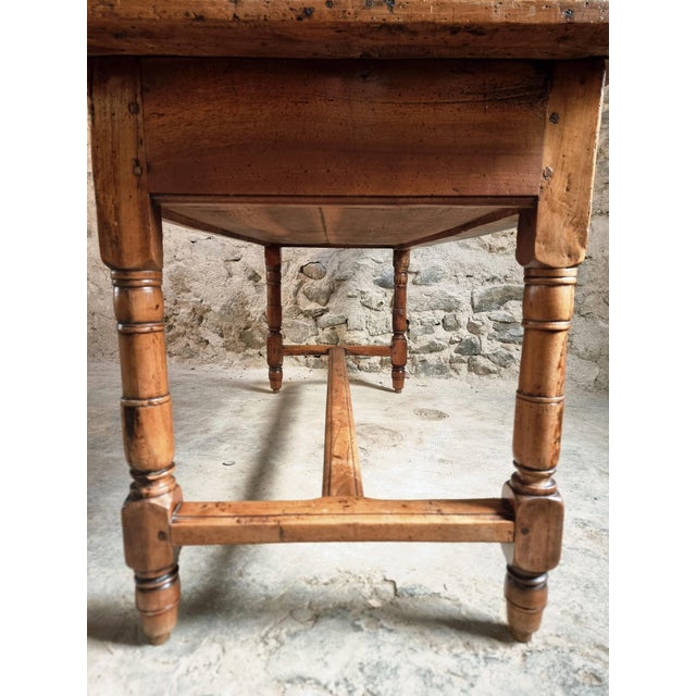 Antique Louis Philippe Dining Table with Walnut Top, 1800s For Sale - Image 9 of 18