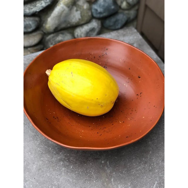 Tuscan Large Serving Bowl in Cotto Rosso Red- Made in Italy For Sale - Image 3 of 5