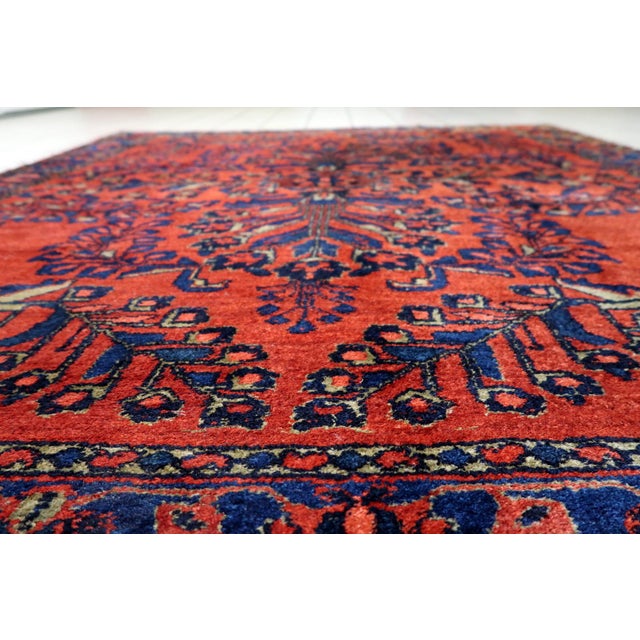 Antique 1920s Persian Lilihan Rug Floral Design 5.8' x 6.7' This magnificent antique Persian Lilihan rug, originating from...