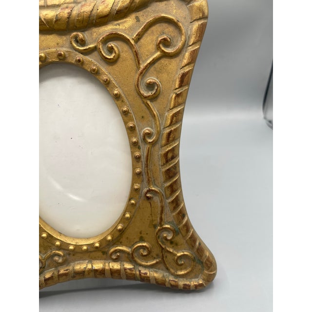 Vintage CBK Ltd. Ornate Gold Baroque Style 4x6 Tabletop Picture Frame For Sale - Image 4 of 6