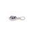 Metal Purple Sapphire Pendant With Natural Diamonds Accents: Solid 14k Gold, 7x5mm For Sale - Image 7 of 9