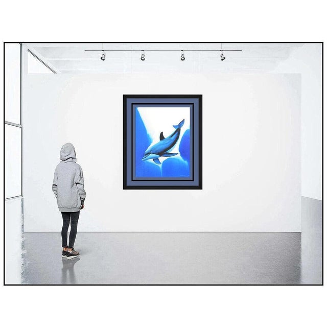 Message us to inquire about custom framing options! (Included for free with every purchase) The artwork here, "Blue...