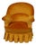 Antique Toadstool Armchair in Silky Yellow Velvet, 1950s For Sale