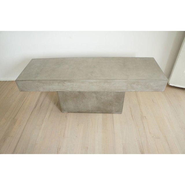CB2 Concrete Resin Fuze Bench Chairish