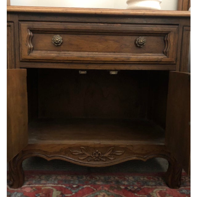 Mid 20th Century Mid 20th Century Pair of French Provincial Style Nightstands by Drexel Cabernet Collection For Sale - Image 5 of 10