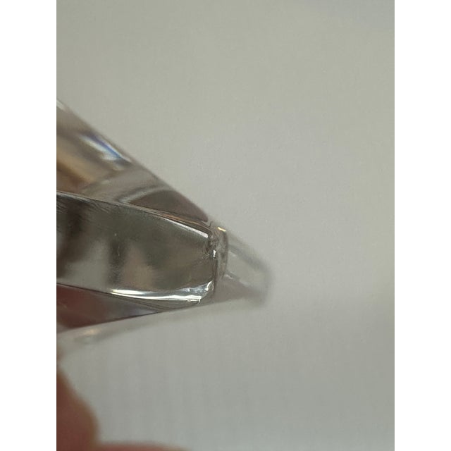 Transparent 1970s Signed Baccarat France Clear Crystal Bretagne Pattern Decanter With Stopper For Sale - Image 8 of 17