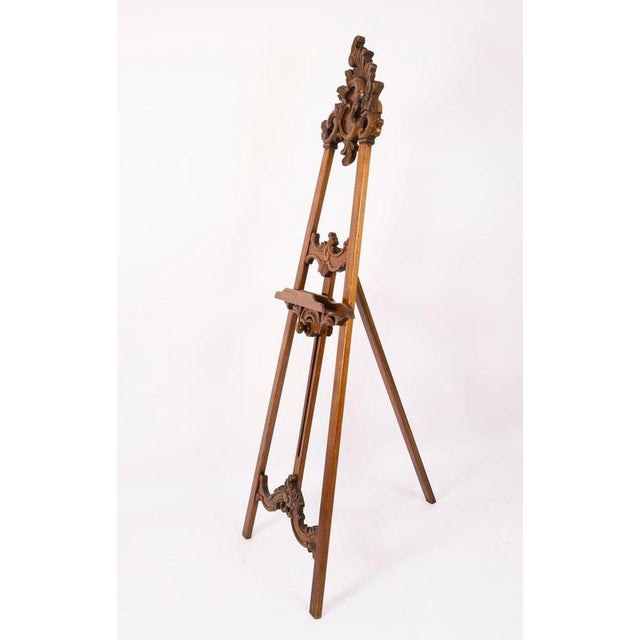 Antique Rococo Revival Walnut Artist's Easel, 1880 For Sale - Image 12 of 17