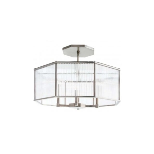 Arteriors Modern Hera Silver Finished Octagonal Chandelier For Sale In Atlanta - Image 6 of 6