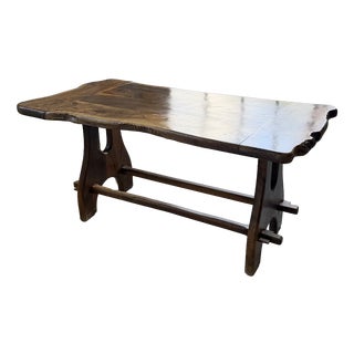Dining Table in Olive Wood from Maison Skela, 1960 For Sale