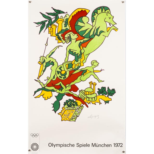 Lithograph Munich Olympics 1972 Poster from Charles Lapicque, 1971 For Sale - Image 9 of 9