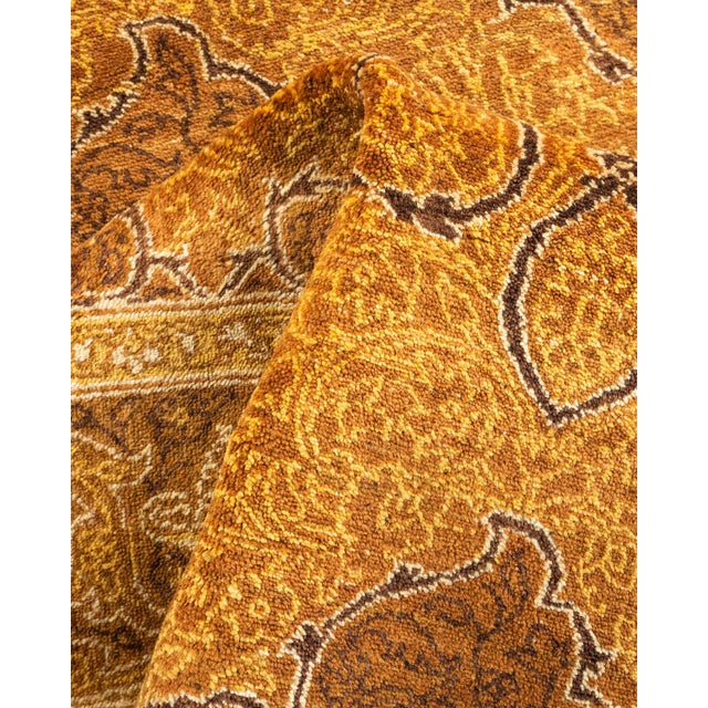 Textile Mogul, One-of-a-Kind Hand-Knotted Area Rug - Yellow, 4' 3" x 6' 0" For Sale - Image 7 of 8