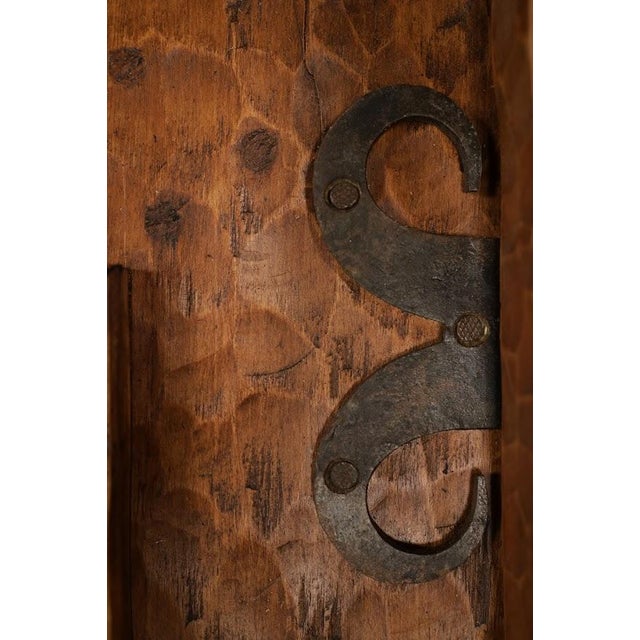 Handcrafted Solid Wood Rustic Exterior Double French Door – Custom Mexican Design Made to Order For Sale - Image 13 of 16