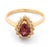 Metal Rubellite and Diamond 14k Yellow Gold Cocktail Ring For Sale - Image 7 of 9