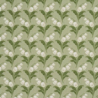 Schumacher Lily Of The Valley Indoor/Outdoor Fabric In Moss For Sale