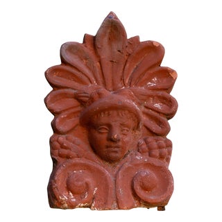 Late 19th Century Decorative Greek Terracotta Roof Tiles/Bookend For Sale