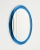 Metal Mid-Century Oval Wall Mirror with Blue Frame in the style of Cristal Arte, Italy, 1960s For Sale - Image 7 of 16